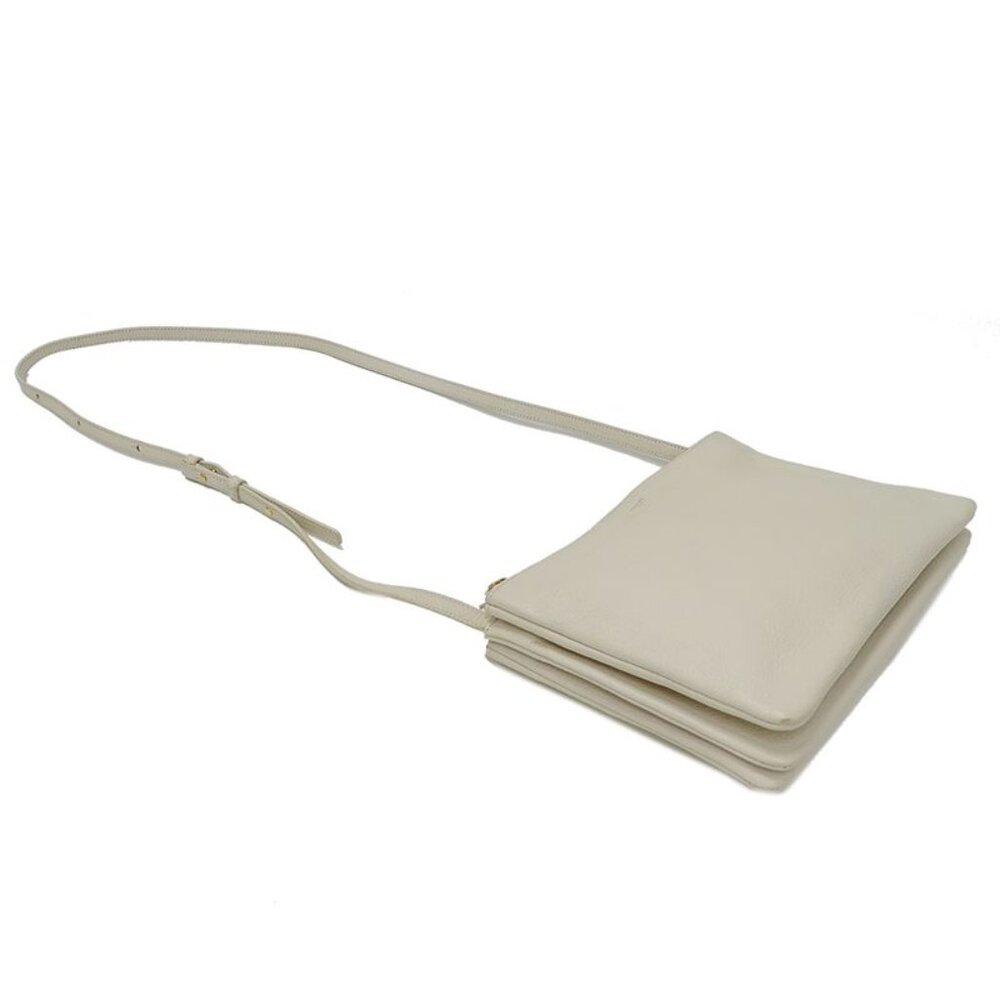 Celine Bag Shoulder Bag Trio Large Leather White Cream Going Out - Picture 5 of 10